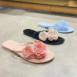 Original Brand 2025 Hot Sale Women's Camellia Flat Casual Beach Shoes Summer Ladies New Flip-flop Girl Slippers SM251