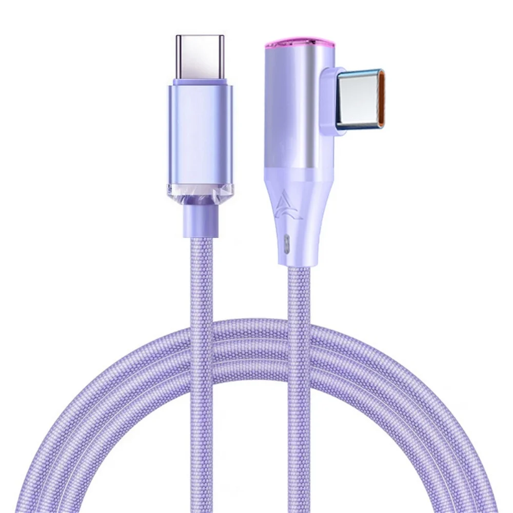120 W Schnellladekabel Typ C auf Typ C 90-Grad-Kabel 6 A USB C auf Typ C PD-Ladekabel USB-C auf USB-C Schnelllade-Datenkabel