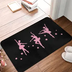 Cute Ballet Dancing Front Floor Door Entrance Mats Outdoor Ballerina Dance Dancer Bathroom Kitchen Doormat Toilet Carpet Rug