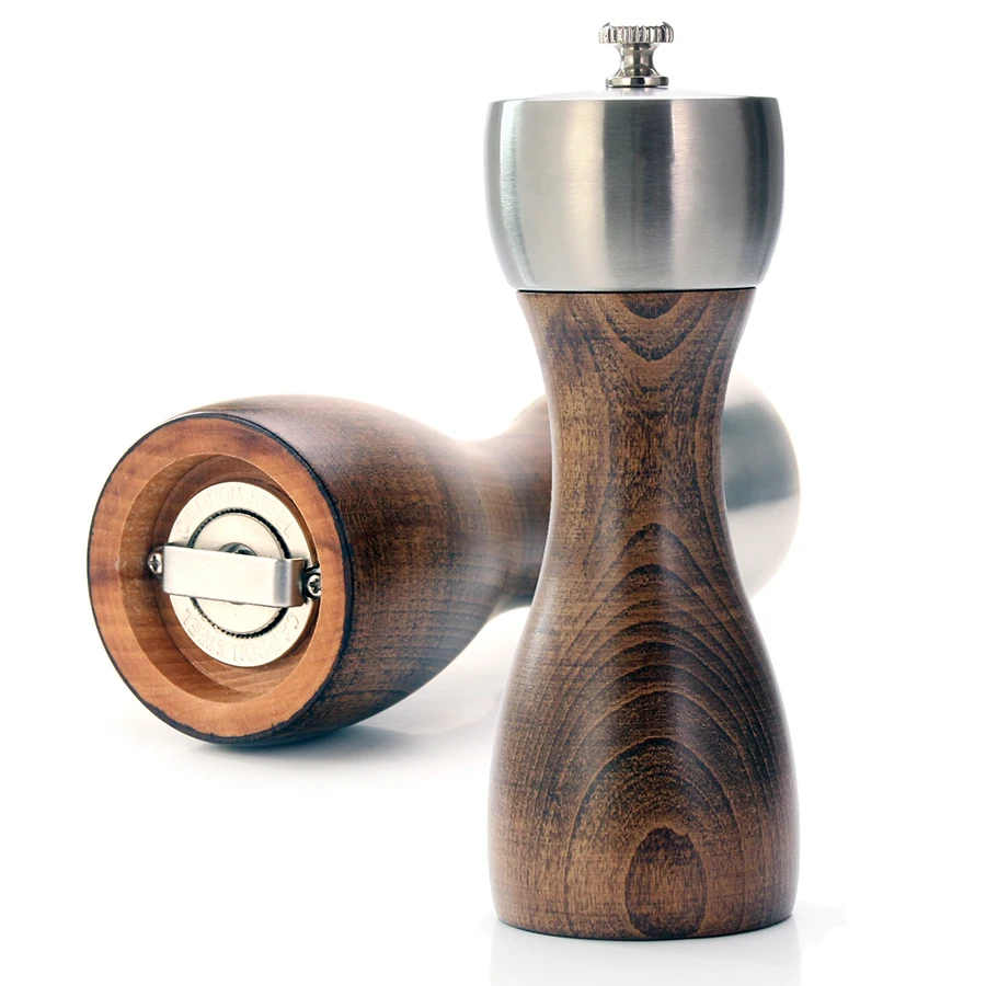 

HF Best Wood Pepper Grinder - Precision Helix-shaped Grooves - Freshly Grinding Pepper, Herbs and Spices