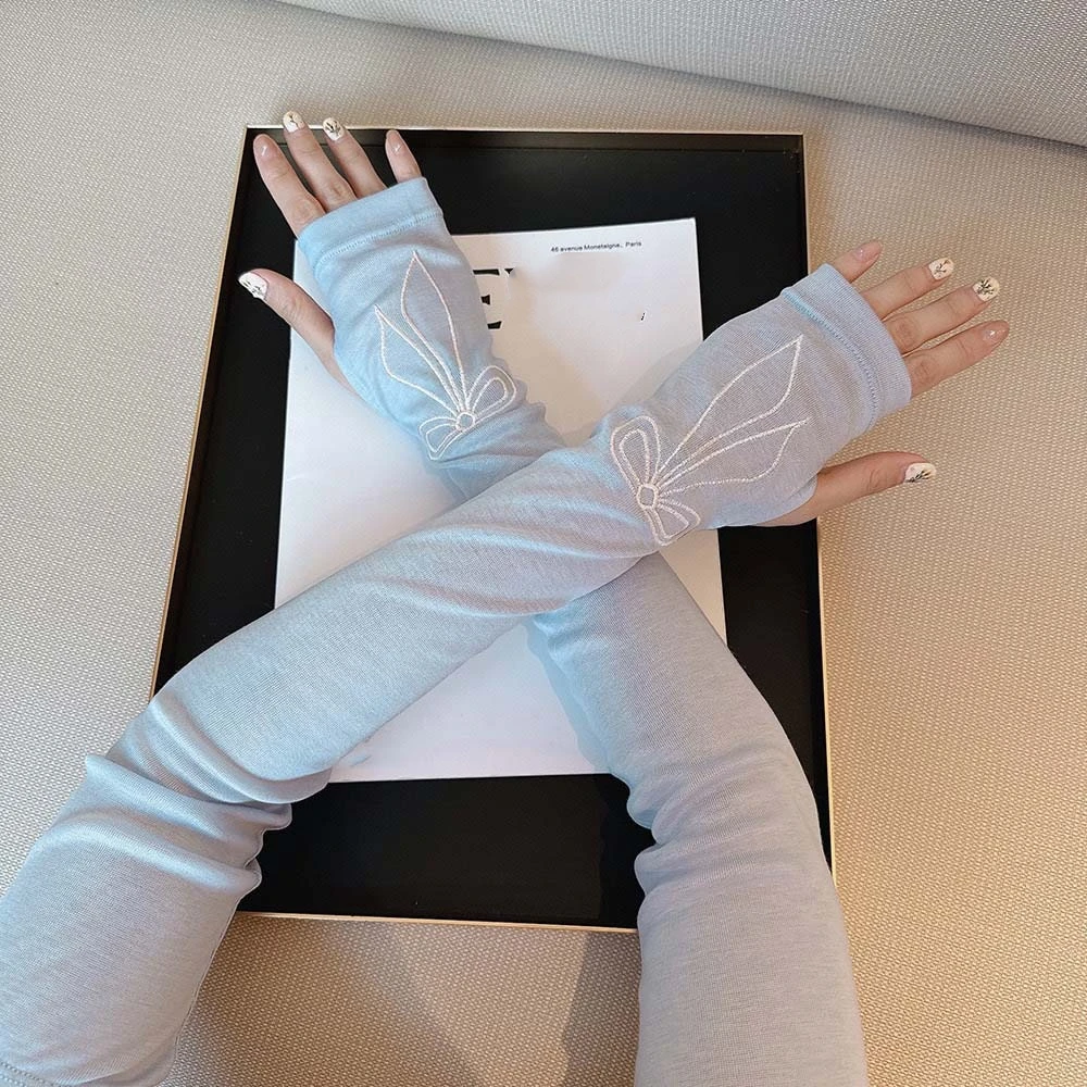 

Солнцезащитные рукава Sweet Bow Ice Sleeves в корейском стиле, дышащие, с защитой от УФ-излучения, быстросохнущие, впитывающие пот, для спорта