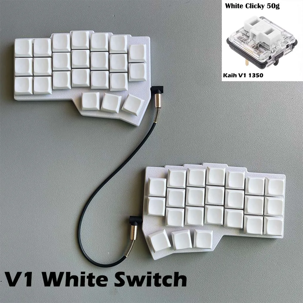 CHOC Corne Laag profiel gesplitst mechanisch toetsenbord Bedraad Hot-swap Kaih Chocalate V1/V2 Schakelaar Bedraad RGB VIAL Programmeerbaar