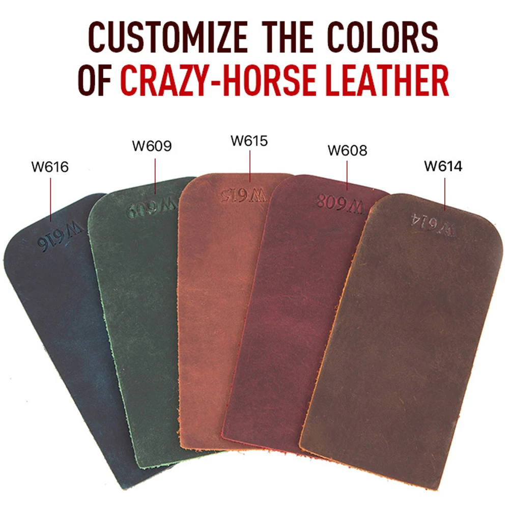 Handmade Vintage Retro Crazy Horse Leather Pencil Cases Roll Up Cowhide Pen Pouch Bag For Stationery School Supplies