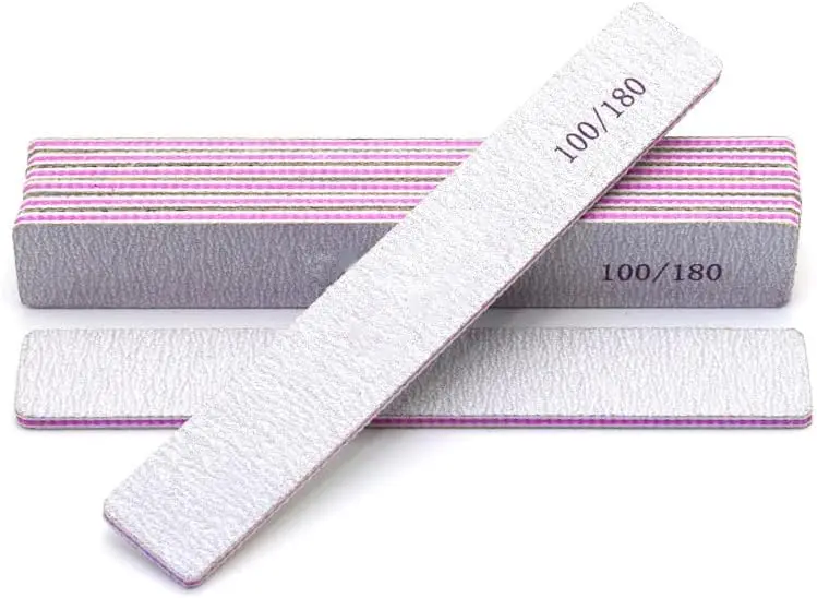 

Nail Files 12 Pcs, Thickened Double Sided 100/180 Grit Emery Boards for Fingernails, Professional Manicure Tools for Home & Salon