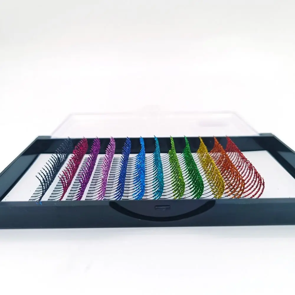 Grafting Party False Eyelashes Women Individual Cluster Eyelashes Cosplay Eyelash Fake Color Lashes Glitter Colored Eyelashes