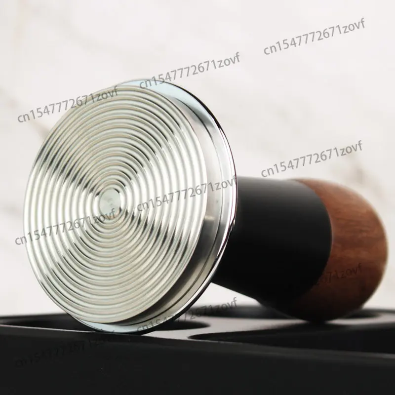 New walnut constant pressure powder hammer Italian cloth powder coffee powder press stuffer anti-pressure bias 51/53/58 mm