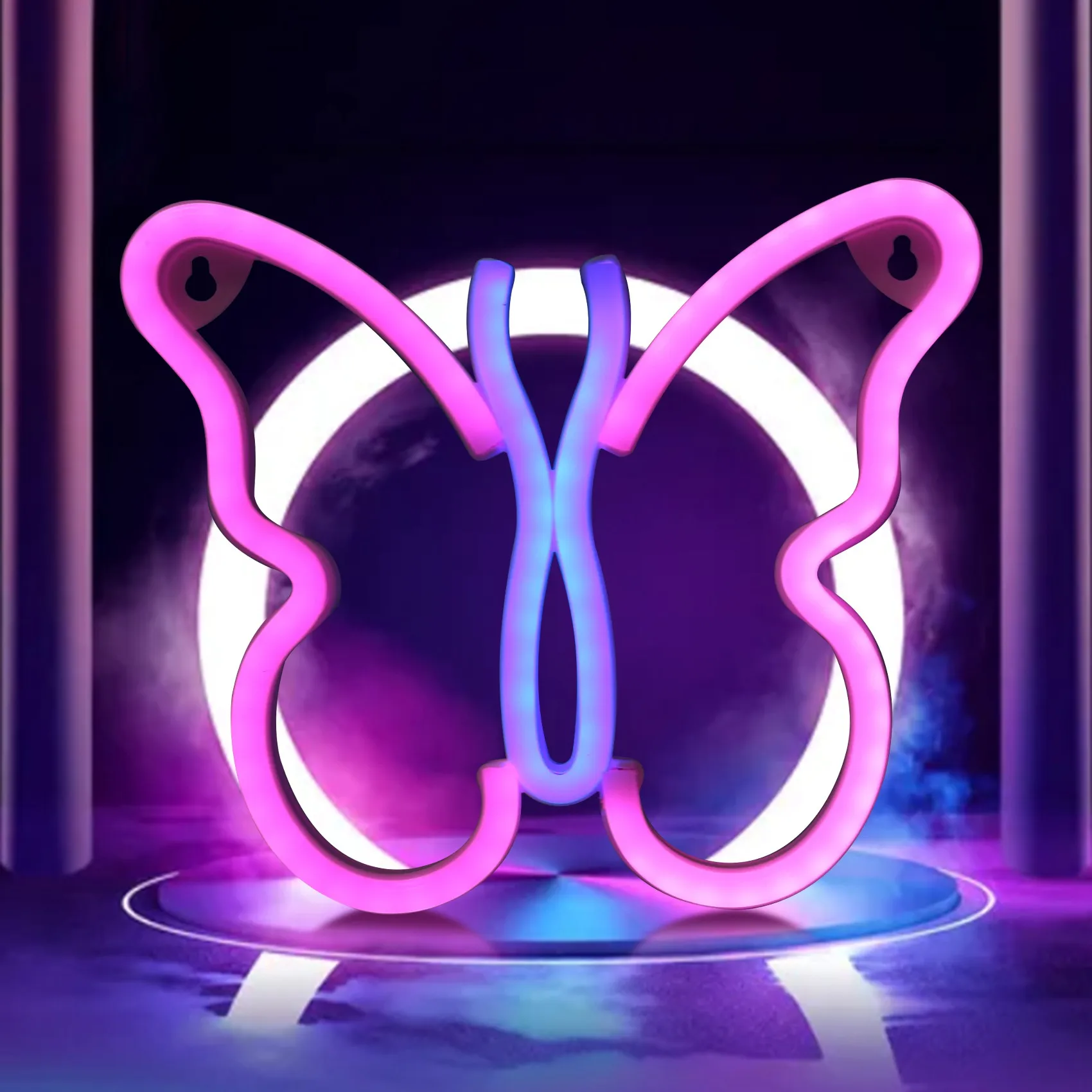 Butterfly Neon Signs Lights for Bedroom Wall Decor, USB or Battery LED Neon Night Light Wall Decoration, Room Decor A