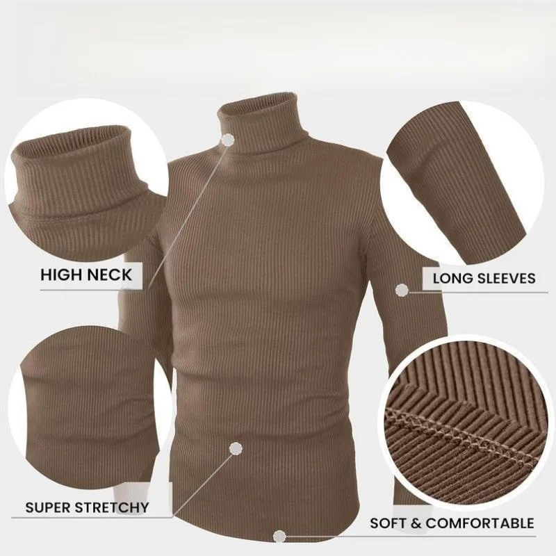 سترة محبوكة للرجال من Thiened Coolmax بياقة من الألياف تسعة Sve طول Ciwalk مناسبة Knwear موسم الشتاء الجديد #3