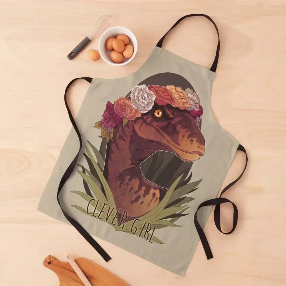 

Clever Girl Apron christmas decoration For Girl Chef Accessories Kitchen Things Apron
