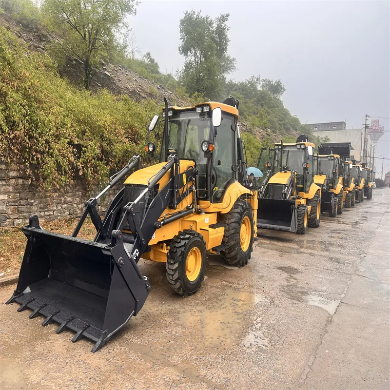 Hot In Russia SYNBON Manufacturer 4x4 Wheel 8 Ton Excavator Backhoe Loader