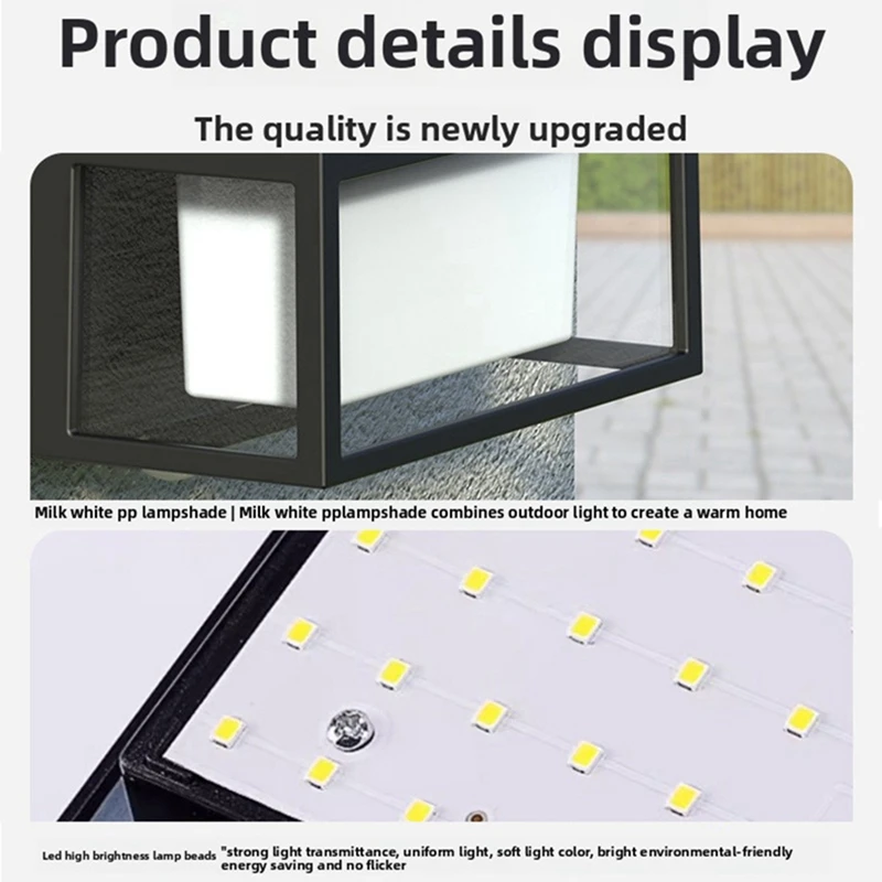 في الهواء الطلق عمود ضوء الشمس مصباح حديقة الأوروبي الشمسية سياج الجدار ضوء مقاوم للماء أضواء الشرفة شرفة باب المرآب