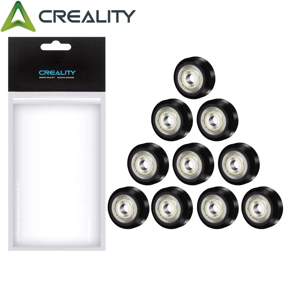 

Creality Official 10PCS Plastic Pulley Bearing for 3D Printer Ender3 Wheel, 3D Printer POM Wheel 625zz Linear Bearing