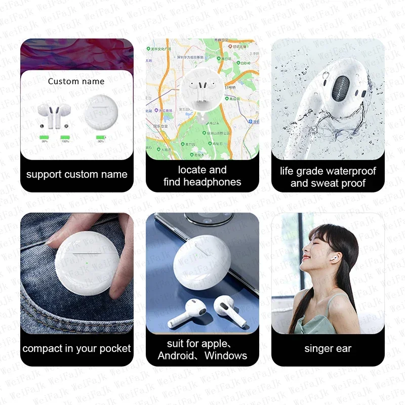 Auricolari Bluetooth Wireless Air Pro 6 fone originali auricolari auricolari con cancellazione del rumore per auricolari Apple iPhone