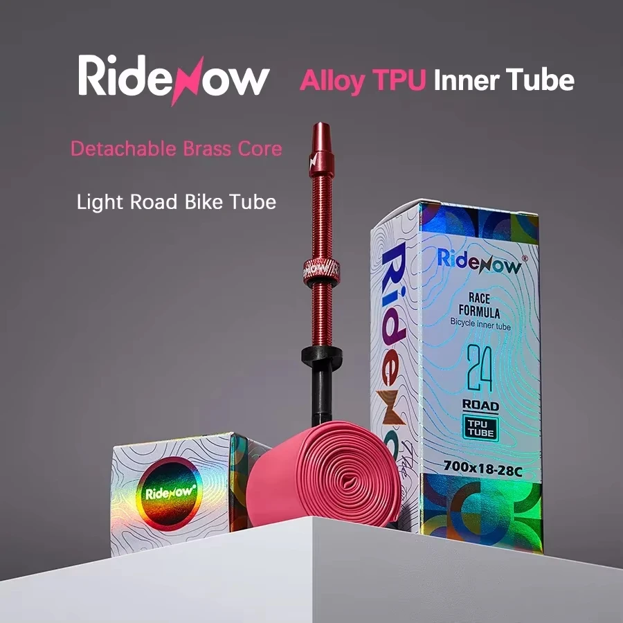 

Ridenow Bicycle TPU Inner Tube Metal nozzle External Thread Tube 700x18-32c Road Bike Removable Cores Inner Tire French Valve