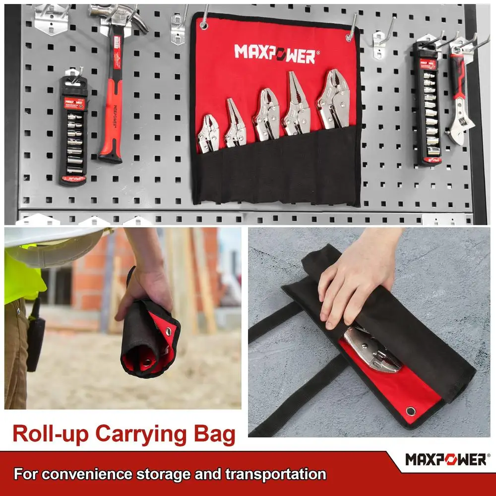 مجموعة كماشة القفل مكونة من 5 قطع من برغي الفك الطويل والأنف المنحني قابل للتعديل وفتحة سداسية