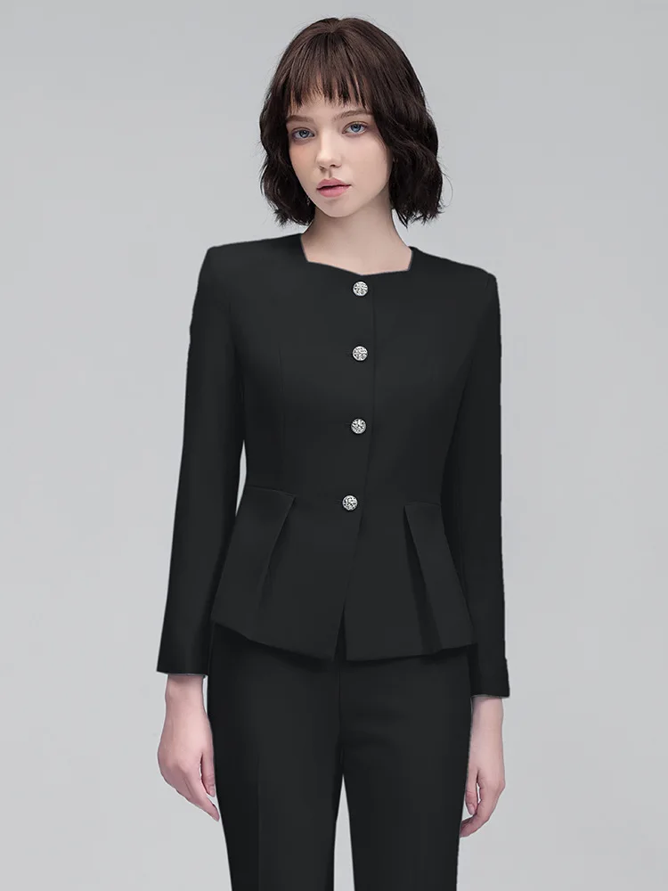 Stili eleganti Abiti da lavoro formali da donna con pantaloni e giacche Cappotto OL Office Tailleur pantalone professionale Pantaloni Set Blazer