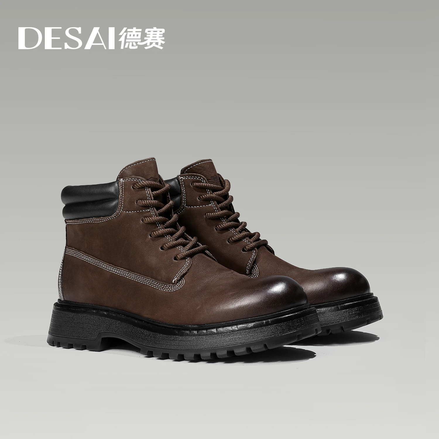 DESAI Men Boots Outdoor Shoes Style Formal Men Shoes Casual Designer Fashion Lace-up 2023 Winter New Color