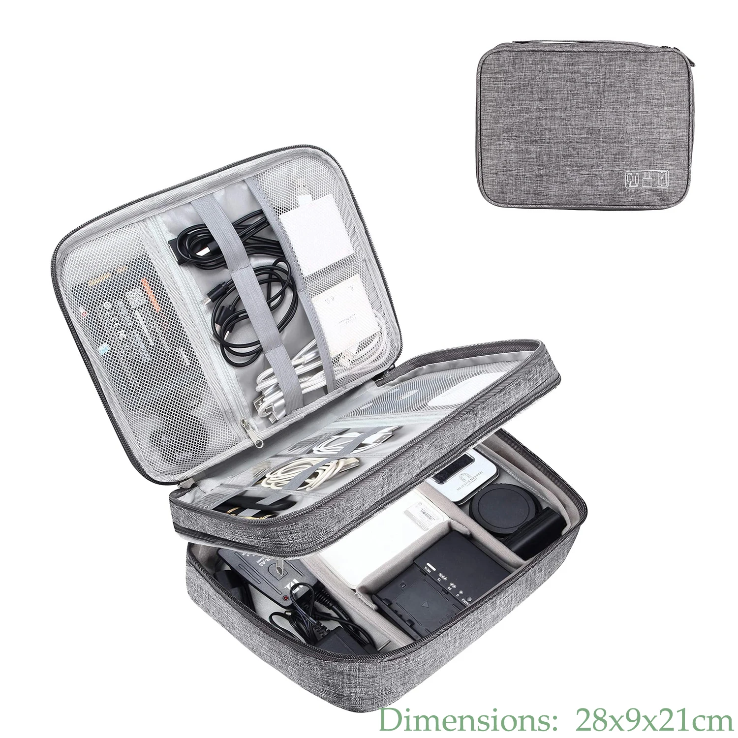 Draagbare reiskabel organizer case kabel opbergtas waterdichte digitale elektronische accessoires organizer voor USB-oplader plug
