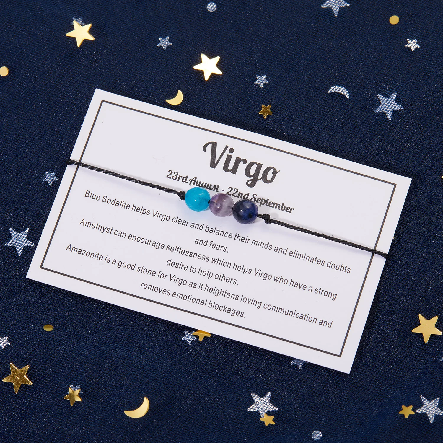 Fashion 12 Constellation Crystal Beads Bracelets for Women Men Handmade Braided Rope Zodiac Sign Bracelet Birthday Jewelry Gift