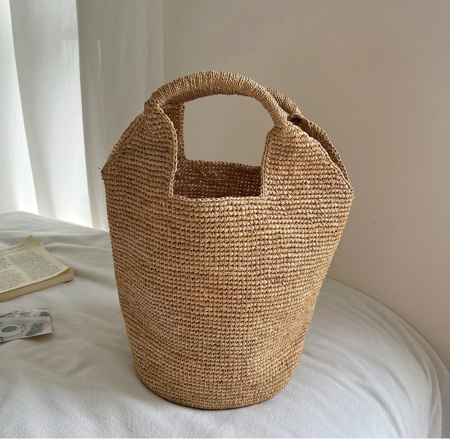 

Ретро модная природа из соломы из рафии, пляжная женская ручная сумка, сумка-тоут для путешествий, богемная соломенная женская летняя корзина, сумка-кошелек