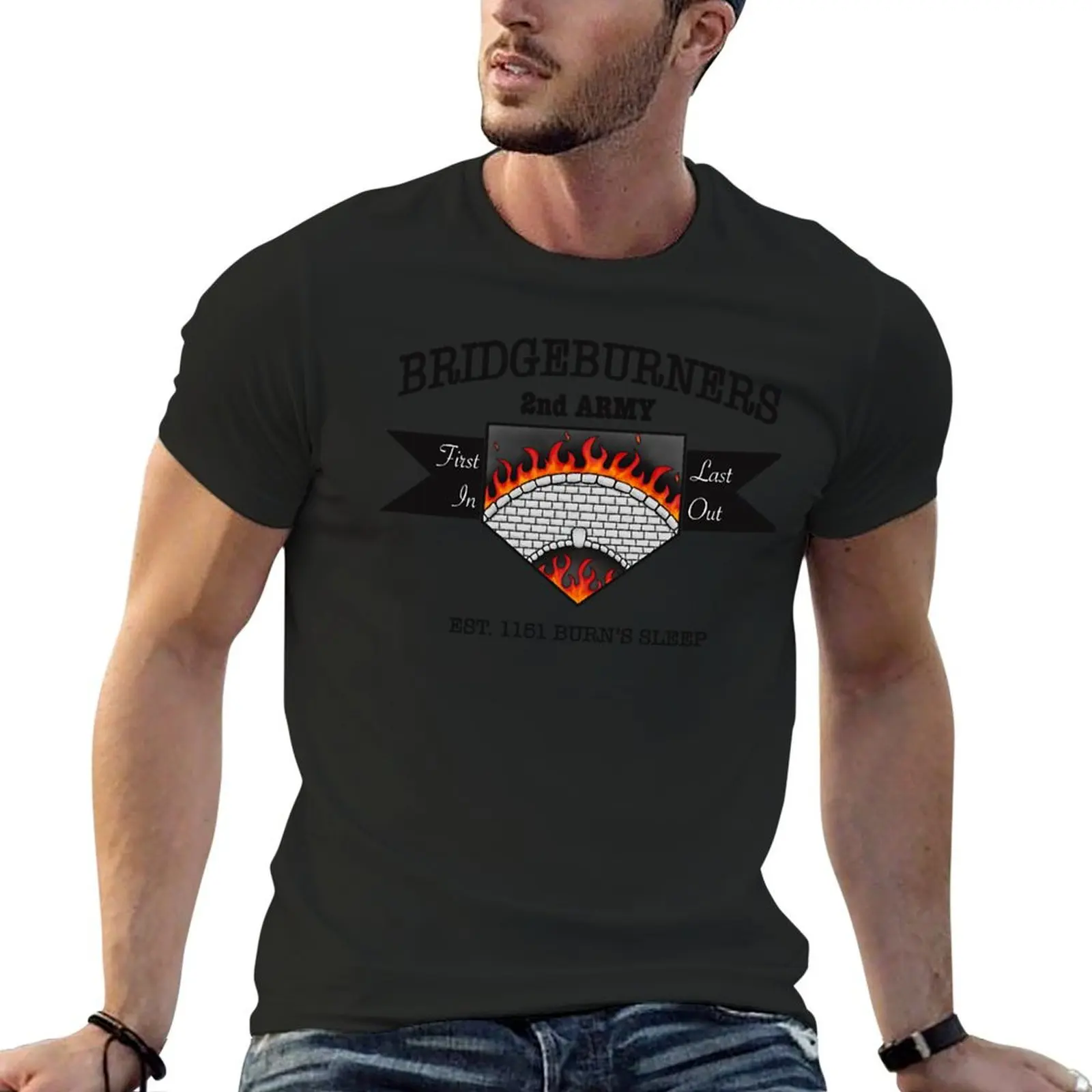 

Bridgeburners T-Shirt man t shirt Short sleeve tee kawaii clothes oversizeds tshirts for men