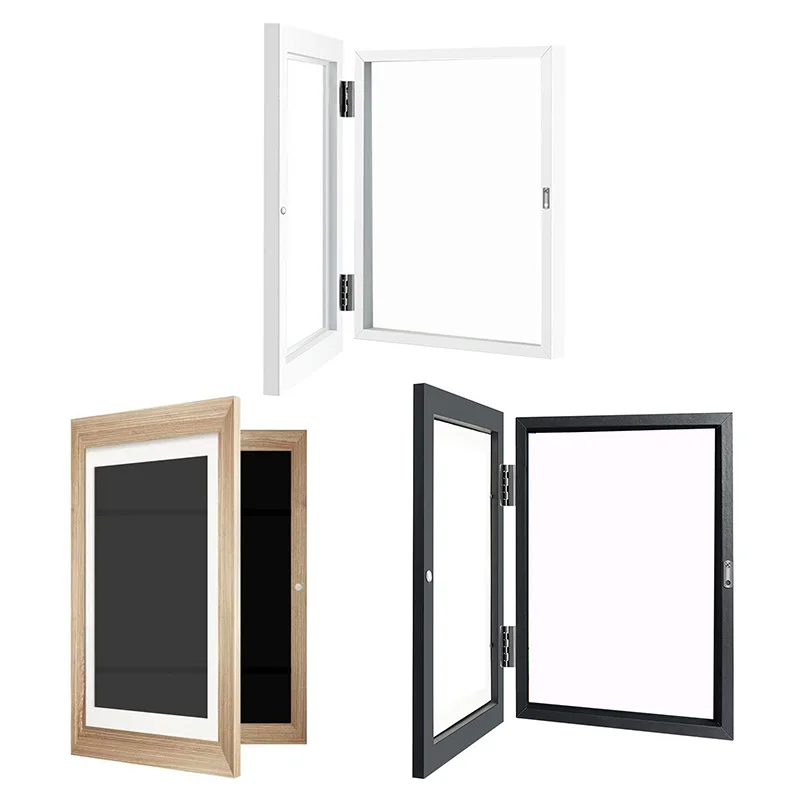 Marcos de arte A4 para niños, papel de dibujo abierto frontal, cubierta abatible para niños, adecuada para marcos de almacenamiento, manualidades, imágenes colgantes