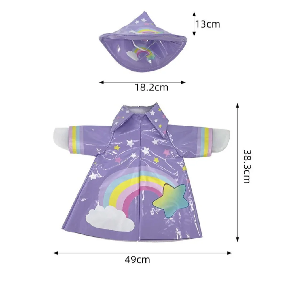 23 Inch Porch Goose Rainproof Raincoat Outfit Set for Outdoor Courtyard Holiday Porch Goose Decor Doll