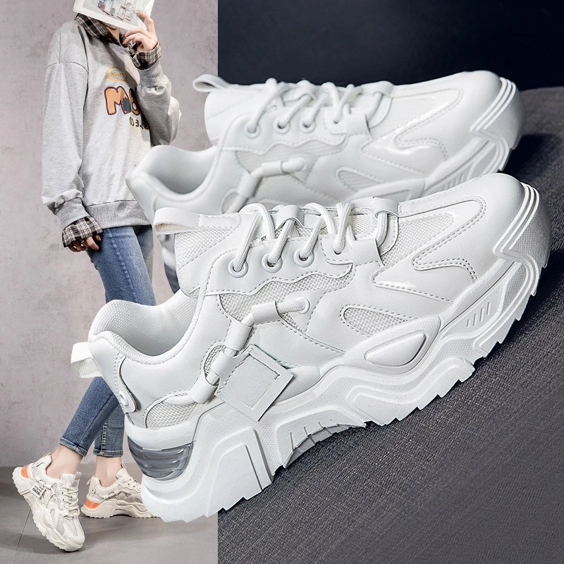 

Daddy Shoes for Women 2024 Spring and Autumn New Instagram Fashion Explosion Thick Sole Sports Women Casual Shoes