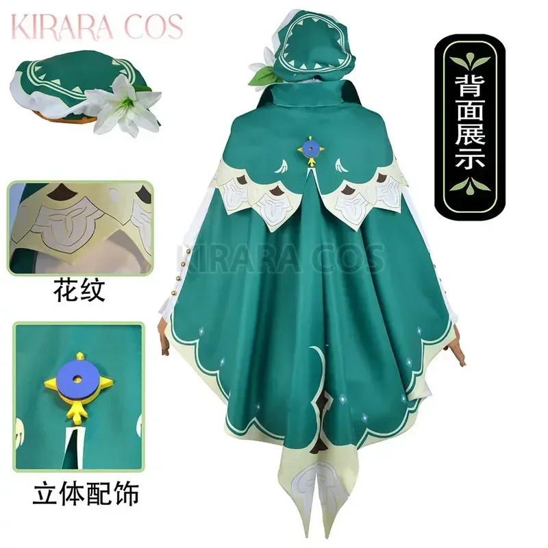 帽子付きの女性のコスプレ衣装,ゲームのインパクト,衣装,ドレス,m17