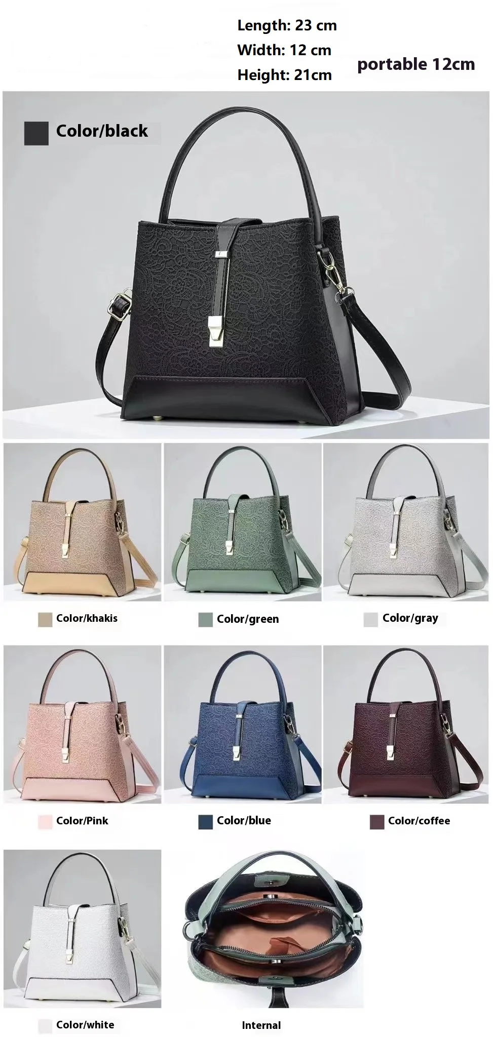 New Luxury Tote Bag Leather Classy Handbag Professional Shoulder Bag Women Business Office Bag Large Capacity