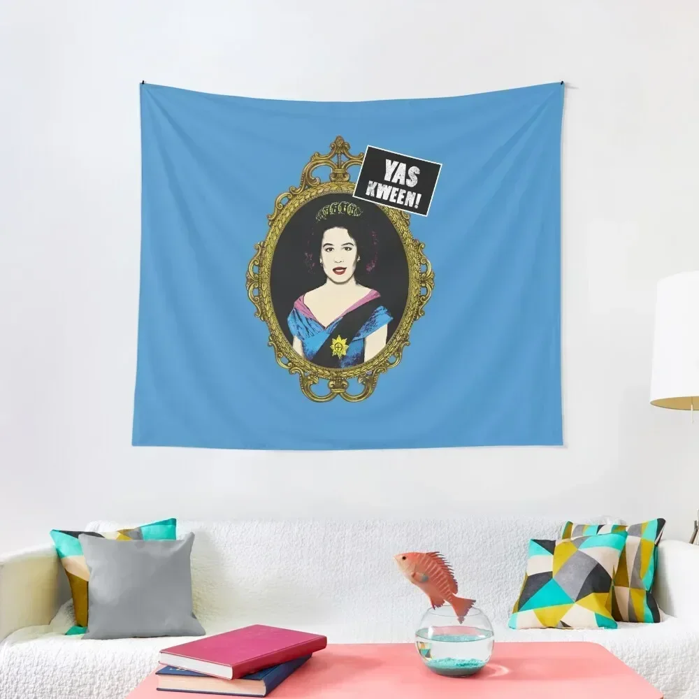 yas kween - broad city meets queen elisabeth 2 Tapestry Aesthetics For Room Wall Hanging Decor Tapestry