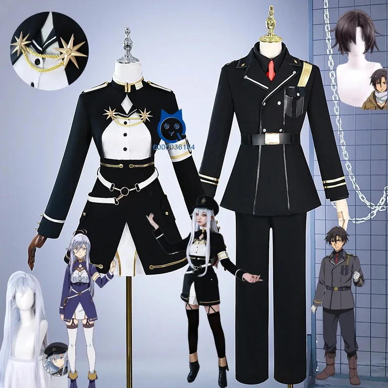 

Anime 86 - Eighty Six - Shinei Nouzen and Vladlena Milize Cosplay Costume Black Uniform Clothes for Men Women Popular Role Play