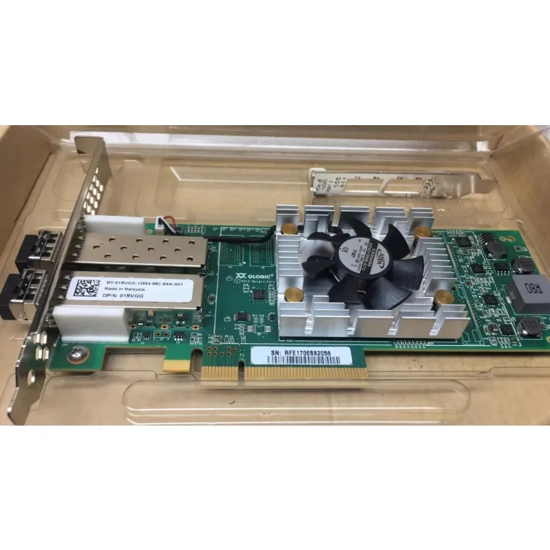 

Parts for Dell Dell 16G Dual Port Fiber Card HBA Card 03PCN3 01KK8W QLE2662L-DEL 16GB