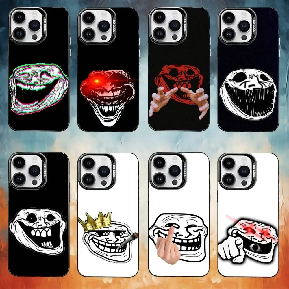 

T-Trollfaces C-Comics Memes Phone Case For iPhone 17,16,15,14,13,12,11 Plus,Pro Max,XS,Colored silver phone case