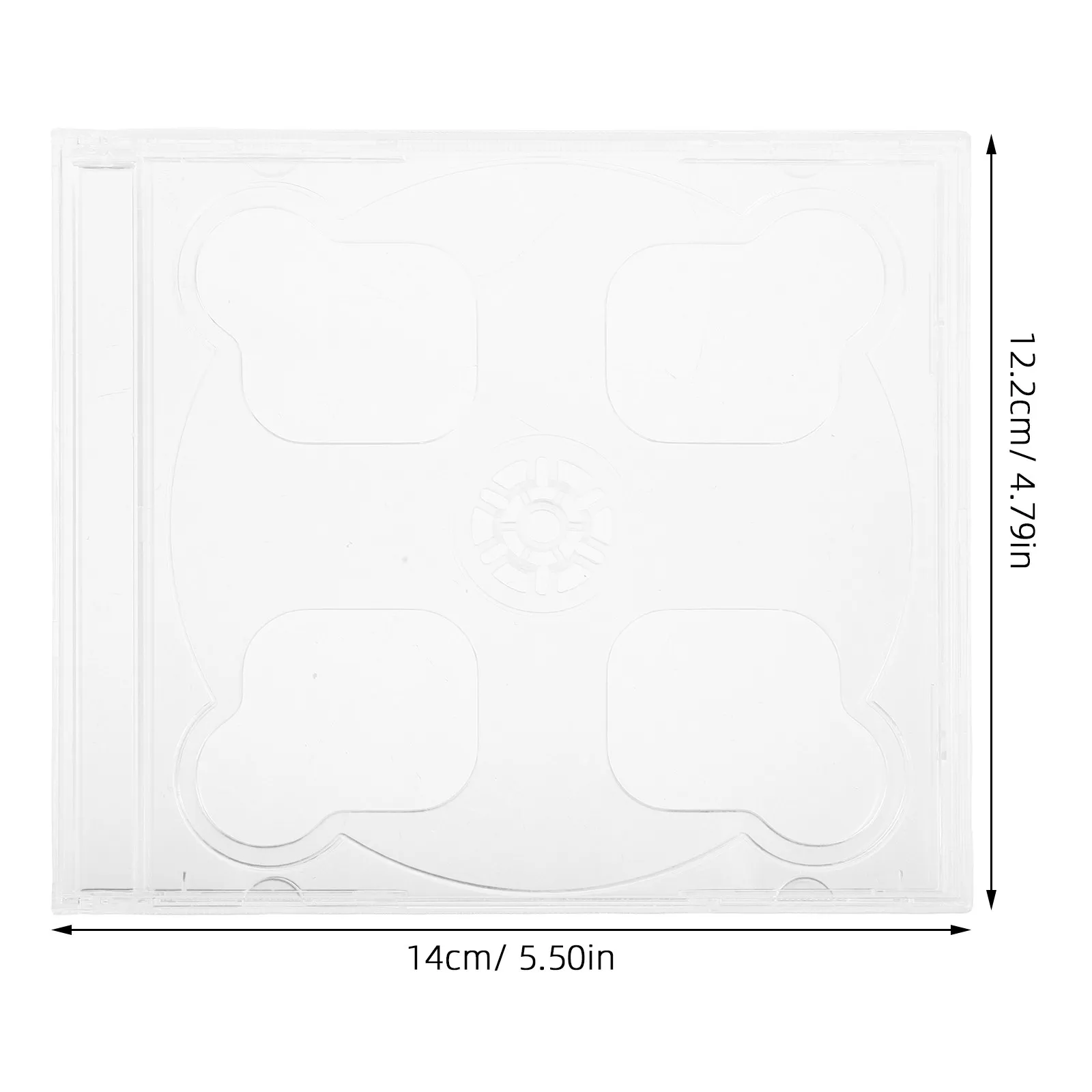 10Pcs Double Disc Clear Cd Case Thickened Plastic Storage Holder Stackable Organizer for Music Protection