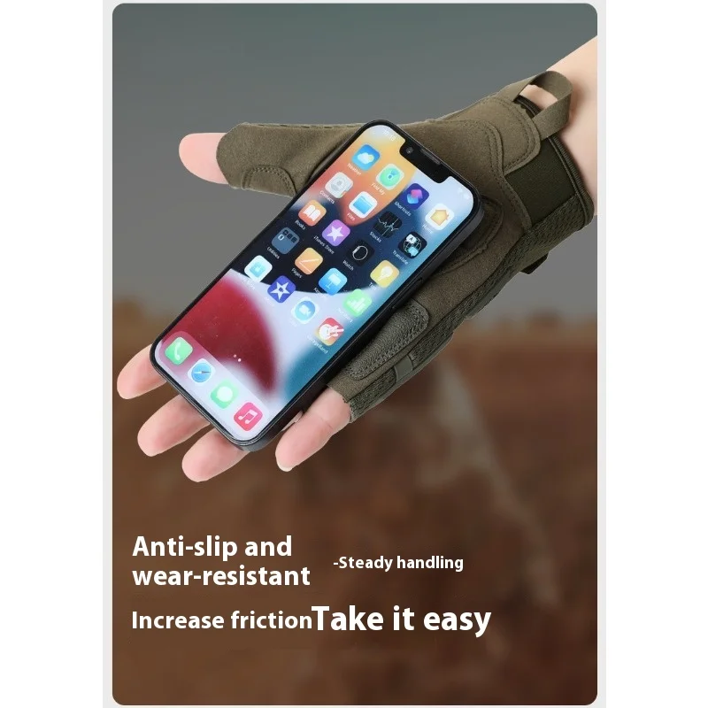 Gants tactiques d'extérieur Sport demi-doigt militaire hommes femmes Combat tir chasse Fitness