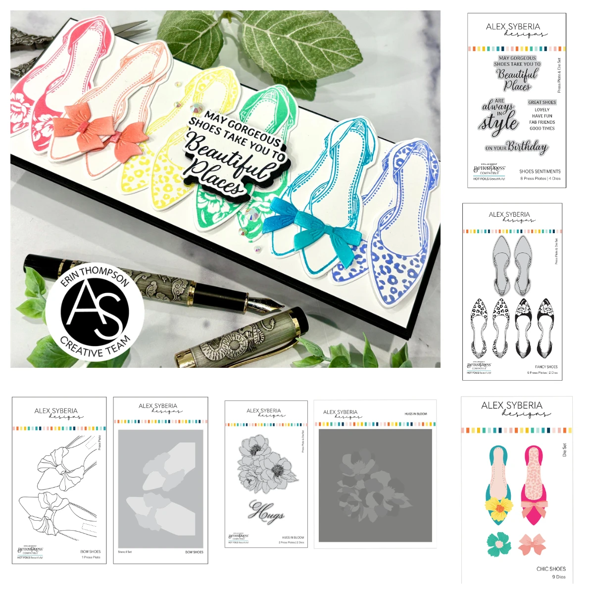 

Shoes Sentiments Hot Foil Plates and Dies Chic Bow Shoes Metal Cutting Die Stencil for DIY Scrapbooking Album Embossed Template