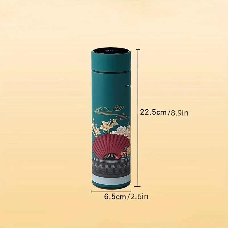 500ML Stainless Steel Thermos Cup Coffee Tea Mug Chinese Classical Style Water Bottle With Filter Thermo cup