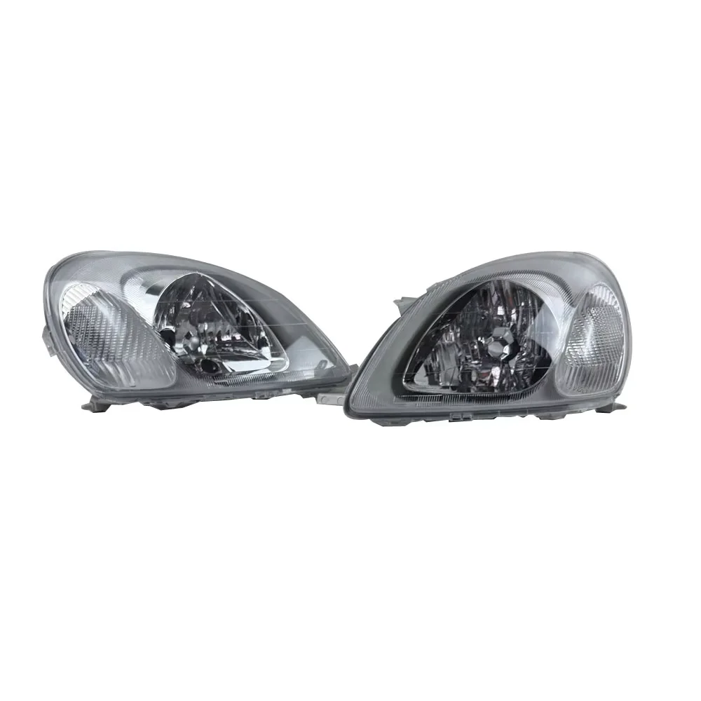 A Set Front Halogen Headlight Assembly For Toyota Vitz Yaris Echo XP10 1999 2000 2001 2002 2003 2004 2005