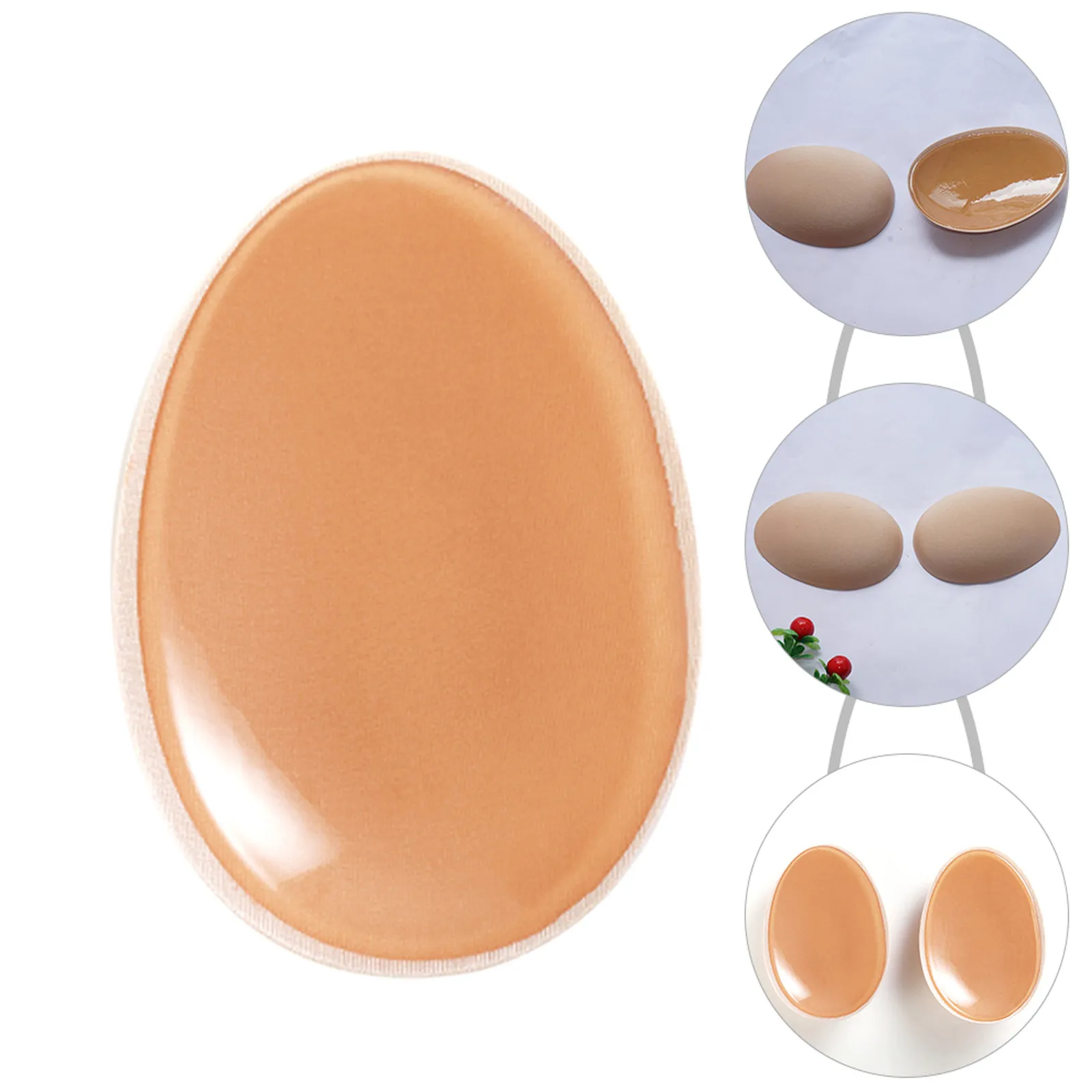 1Pairs Men Fake Chest Muscle Pads Silicone Self-Adhesive Invisible Muscle Cushion Enhance Confidence Under T-Shirts Summer Wear
