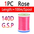 1 pieza de rosa 140D