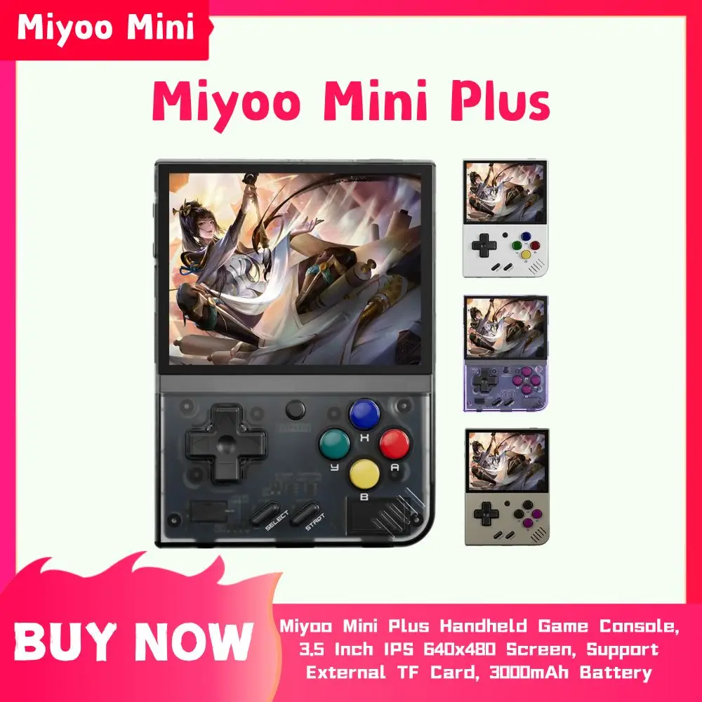 MIYOO Mini Plus Portable Retro Handheld Game Console V2 Mini+ IPS Screen Classic Video Game Console Linux System Children's Gift