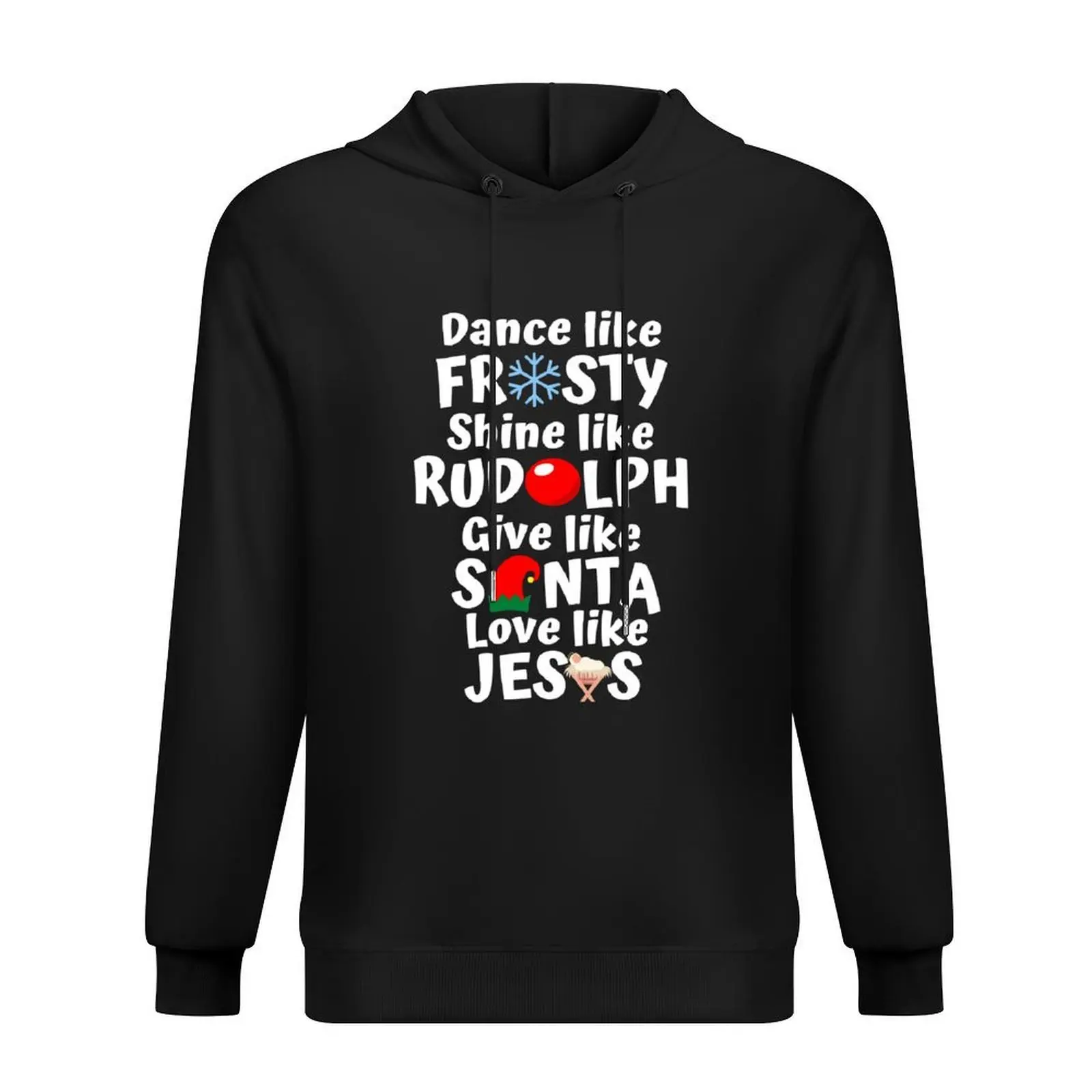 

Vintage Christmas Dance Like Frosty Shine Like Rudolph Love Like Jesus Tee for Men, Women and Kids Hoodie