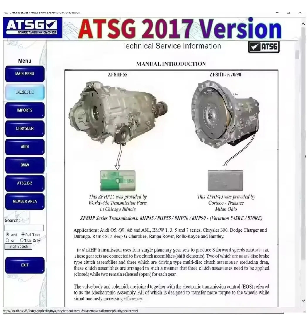 2025 Hot Sell ! ATSG 2017 Automatic Transmission Maintenance Group Repair Information Car Repair Software Unit Failure Detection