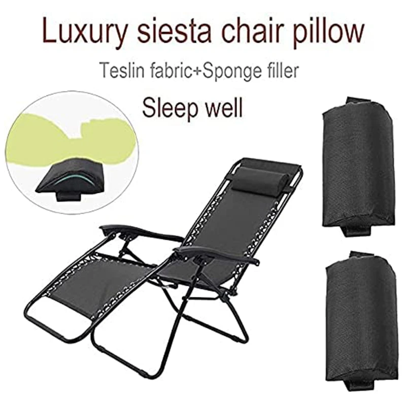 Garden Folding Lounger Head Cushion Recliner Headrest Beach Chair Pillow Outdoor Terrace Recliner Pillow