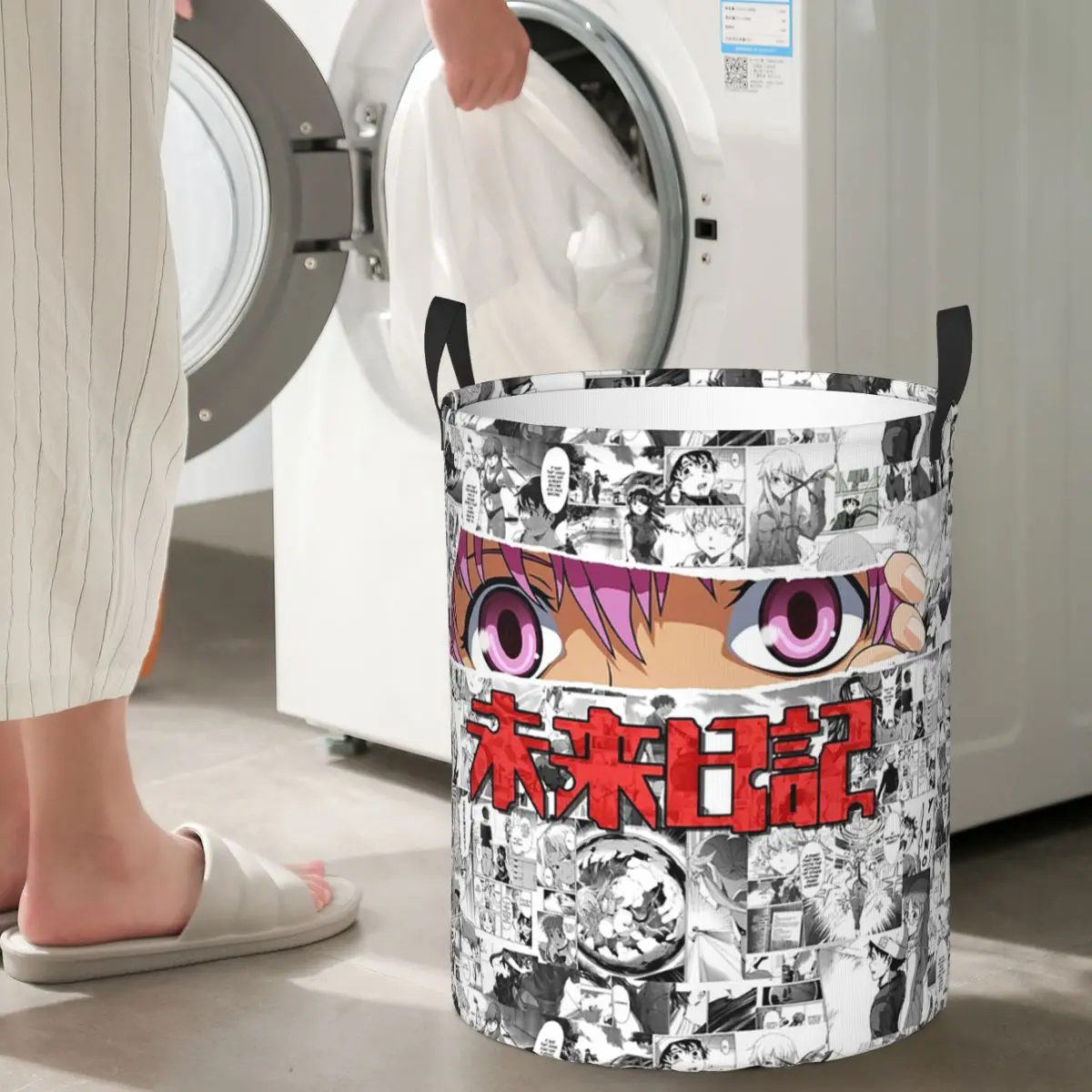 

Yuno Gasai By Mirai Nikki складные корзины для белья корзина для хранения грязной одежды домашний органайзер корзина