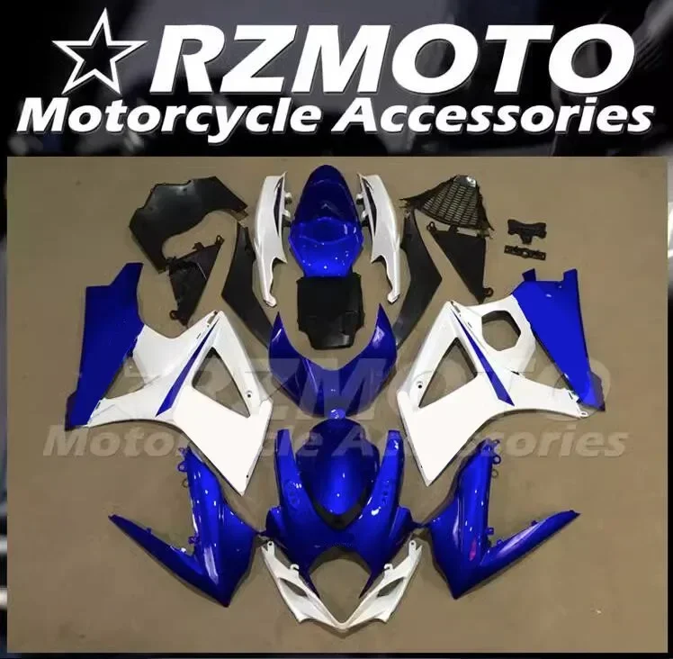 

Injection Mold New ABS Motorcycle Fairings Kits Fit For SUZUKI 1000 K7 2007 2008 Bodywork Set Custom White Blue