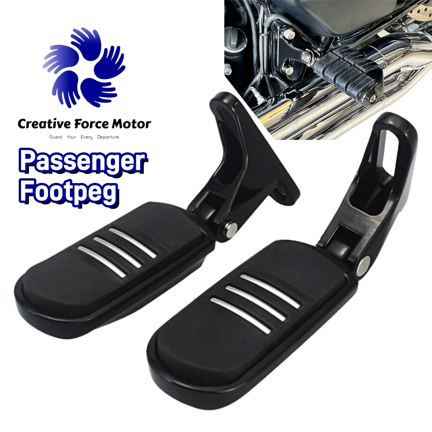 

Rear Passenger Foot Pegs Motorcycles Footrest Mount Pedal For Harley Touring CVO Street Electra Glide FLHX Road King FLHR 93-24