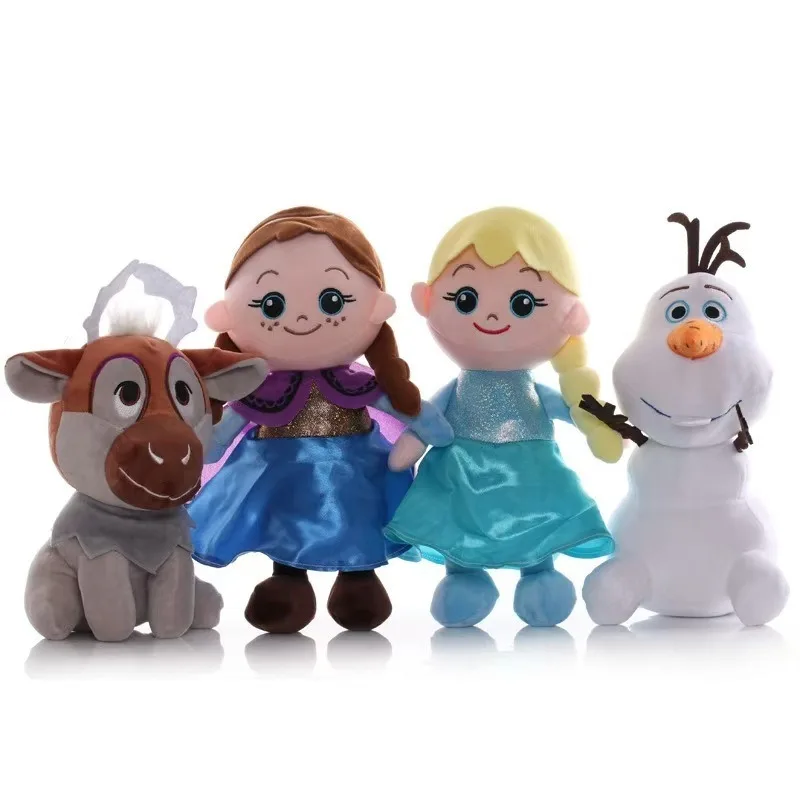 

Disney New Kawaii Cute Frozen Adventure Plush Toy Princess Elsa Anna Q Version Doll Snowman Doll Girl Birthday Gift