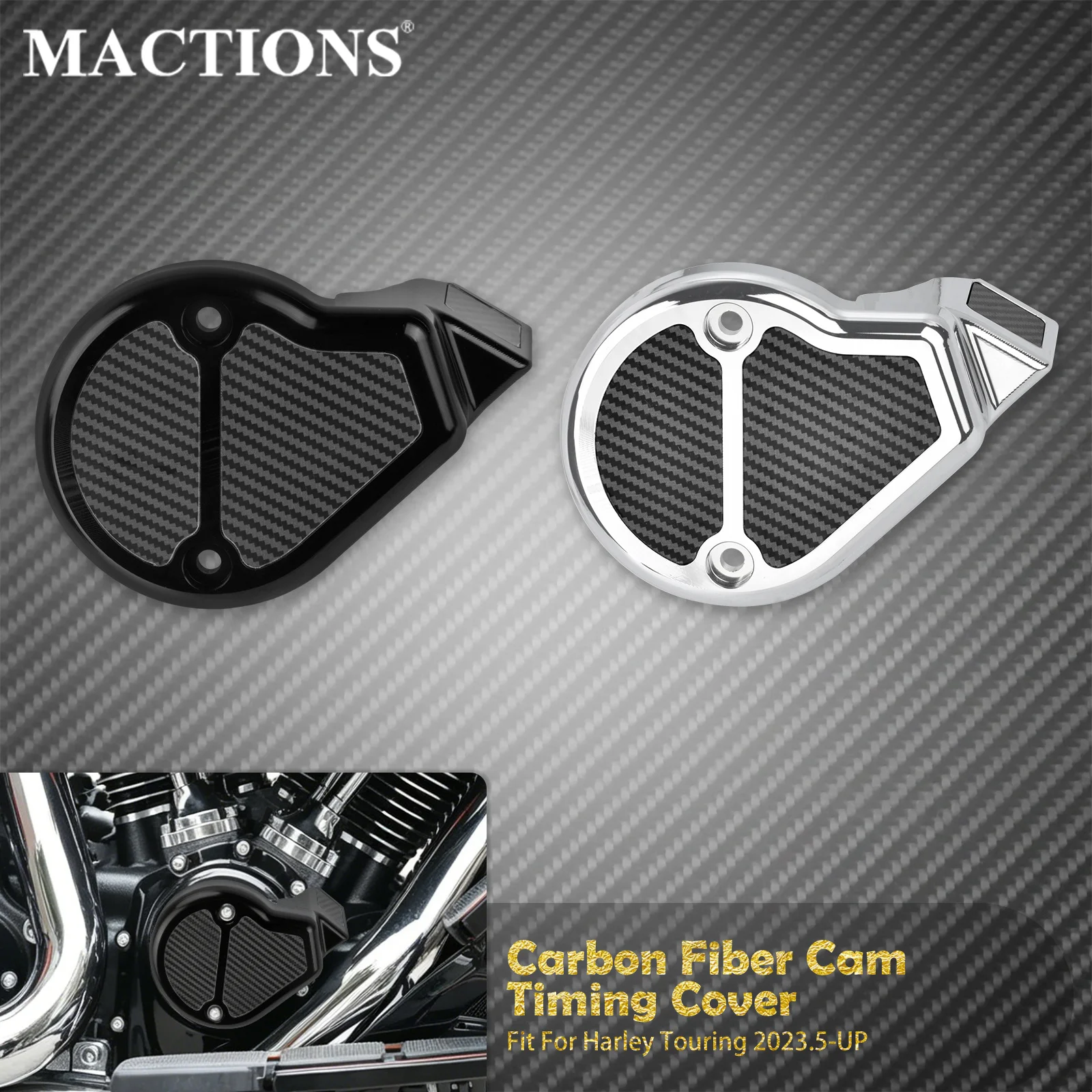 Motorcycle Cam Timer Trim Cover Protection Timing Cover For Harley Touring CVO Street Road Glide 23-Up Ultra Trike FLHXU Softail